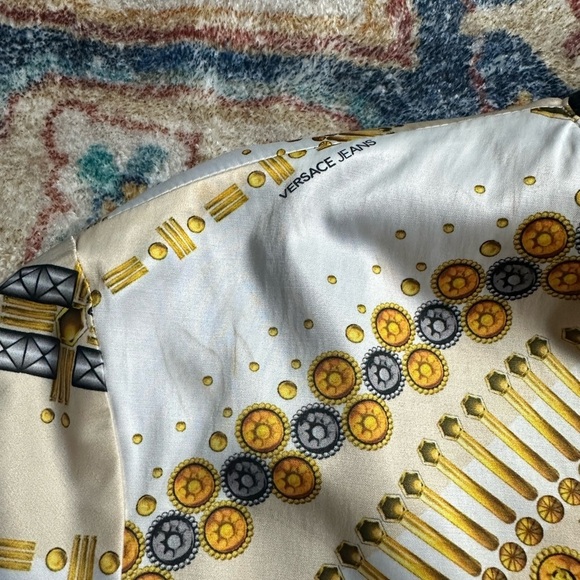 Versace Gold Zip-up Light Jacket Medium - Picture 7 of 8